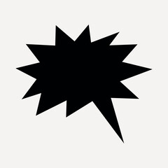 Obraz premium Bold comic-style speech bubble vector element