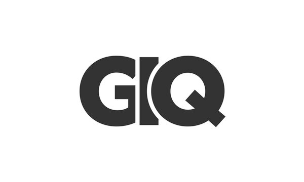 GIQ logo design template with strong and modern bold text. Initial based vector logotype featuring simple and minimal typography. Trendy company identity.