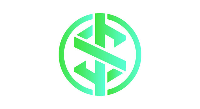 Green dollar sign abstract icon design
