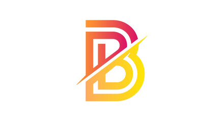 Modern stylized letter b with colorful abstract design © AsDesignz