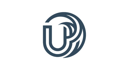 Modern abstract u logo with concentric circles © AsDesignz