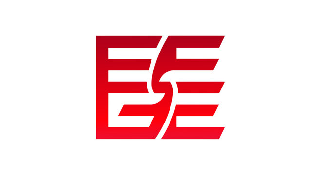 Bold red ese logo with white outline letters