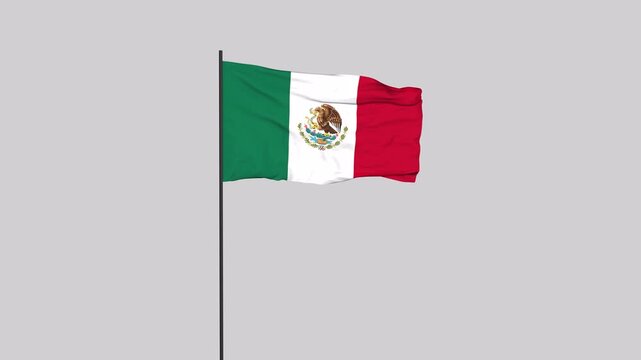 Mexico Flag Animation 4K Transparent Background with Alpha Channel