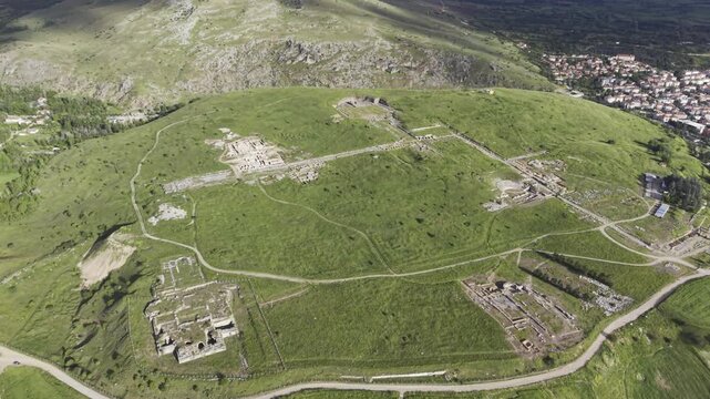 Cinematic Drone Footage of Pisidia Ancient City in Yalvac Isparta Turkey Revealing Historic Ruins and Archaeological Heritage