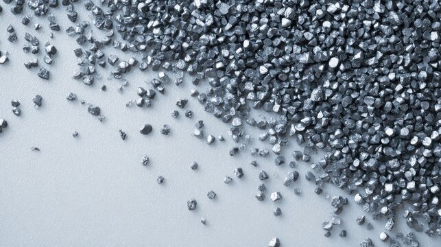Grey background featuring Polypropylene granules 