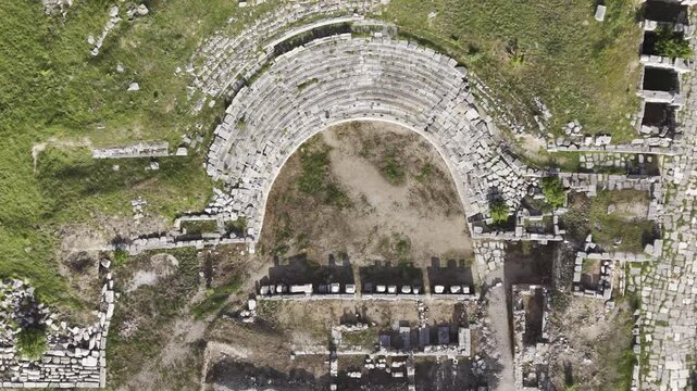 Cinematic Drone Footage of Pisidia Ancient City in Yalvac Isparta Turkey Revealing Historic Ruins and Archaeological Heritage