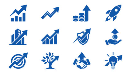 Fototapeta premium Set of Business Growth and Success Icons