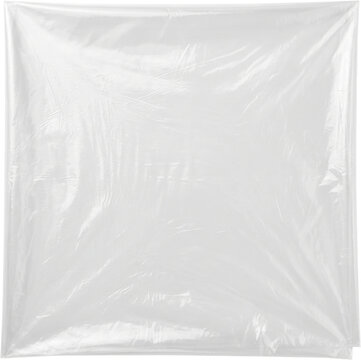 Clear Plastic Shrink Wrap Sheet with Translucent Glossy Finish for Industrial Packaging and Product Protection shrinkwrap isolated on transparent background