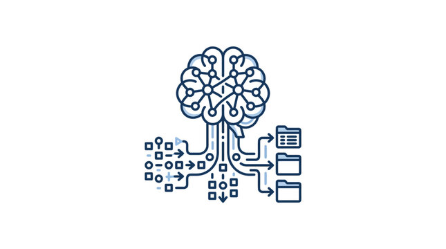 Neural Network Processing Data into Organized Folders