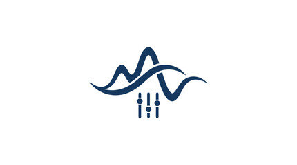 Obraz premium Blue wave graphic design element.