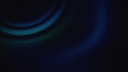 Naklejka premium Abstract dark blue and green curved paint brush strokes on black background