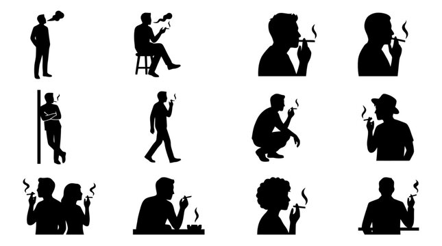cigarettes silhouette Smoking Vector Art, Icons, and Graphics for Free Download Cigarettes In Hand Man Black