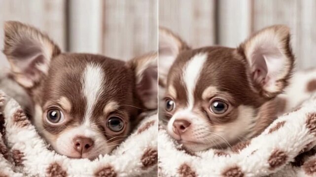 three chihuahua puppies