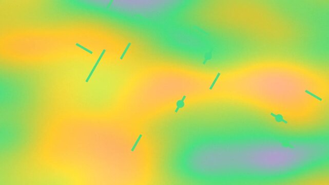 Abstract weather visualization with wind vectors on colorful gradient background