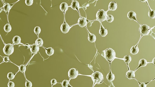Detailed Molecular Structure Illustration of Ionic Bonds in Green Scientific Style