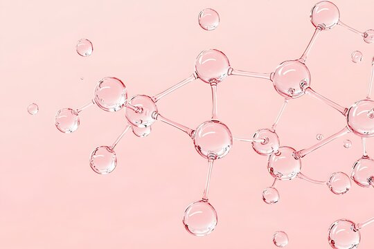 Detailed Scientific Diagram of Hydrogen Atoms Structure on Light Background Minimalist Style