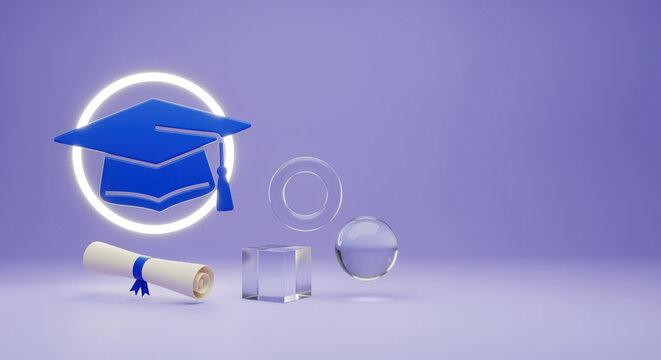 Online student enrollment portal interface design for distance education master degree program completion registration or academic scholarship application landing layout copy space