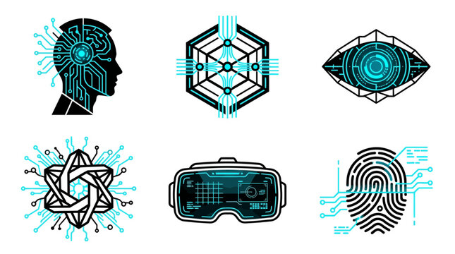 Futuristic Technology Icons.