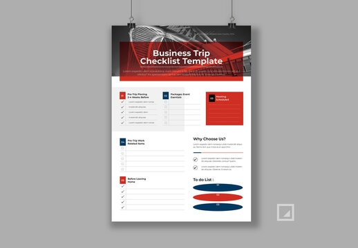 Business Trip Checklist Layout
