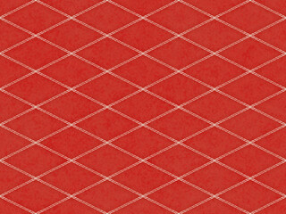 Naklejka premium Red Quilted Diamond Pattern Seamless Texture Luxury Geometric Background