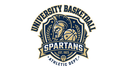 Naklejka premium Spartans University Basketball Logo - Athletic Dept. Est. 1923