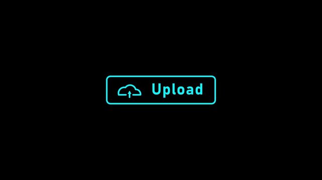 Modern technology interface upload button digital screen