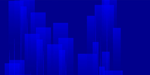 Fototapeta premium Abstract Dark Blue Vector Background with Dynamic Horizontal Speed Lines and Geometric Rectangle Shapes for Cyber Technology Banner, Digital Network and Corporate Motion Design