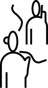 Whispering secrets and backbiting line icons people spreading rumors vector concept
