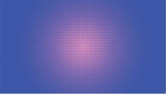 Abstract blue halftone background with purple gradient glow, radial dot pattern vector, modern geometric texture for digital backdrop and web design