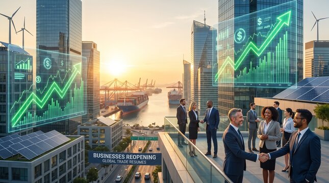 The global economy recovering after a recession