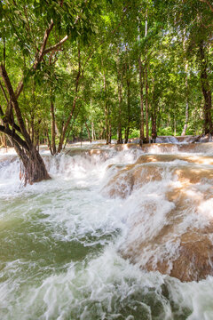 Tat Sae Waterfalls near Luang Prabang, Laos.