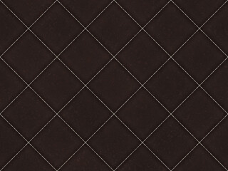 Fototapeta premium Dark Brown Leather Geometric Diamond Pattern with Seamless Textured Background