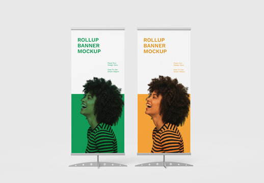Rollup Banner Stand Mockup Set