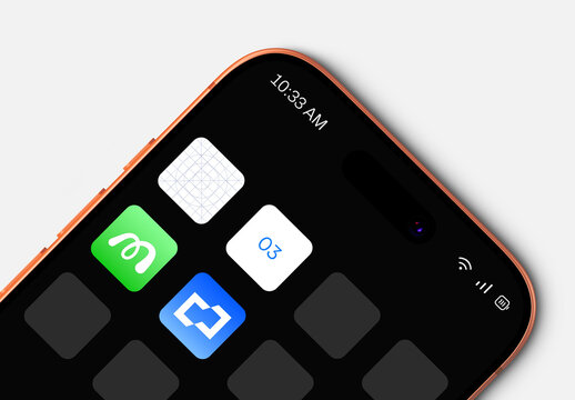 Phone Screen App Icon Mockup