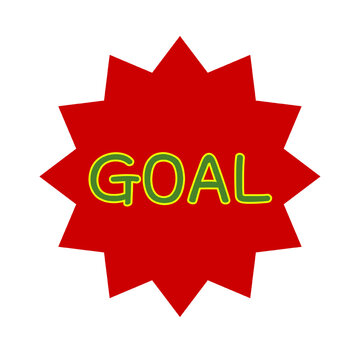 Vector Text Illustration of Goal.
