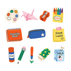 School Supplies Kit with Pencil Case -  Back to School Theme