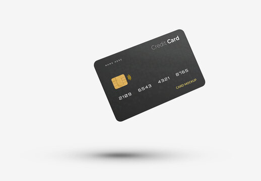 Floating Credit Card Mockup
