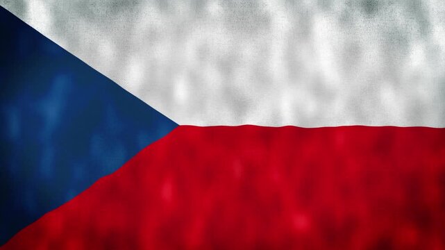 Czech Republic National Flag Waving Animation With Realistic Fabric Texture. 4K Seamless Loop Of The Czech Republic Flag With Realistic Fabric Movement, Patriotic Symbol. Independence And National Pri