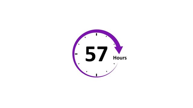 Animated circular progress bar animation with count down timer for digital interfaces during development cycles