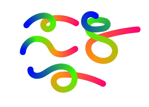 Abstract colorful fluid shapes design element for modern graphic projects and digital art applications