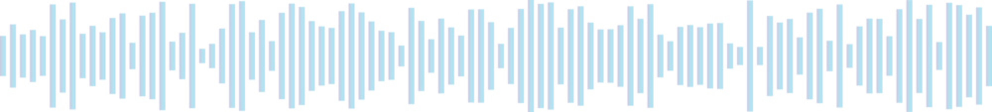 A light blue sound wave pattern on a with vertical bars of varying heights and lengths