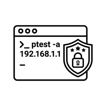 Secure Penetration Testing Command Line Icon