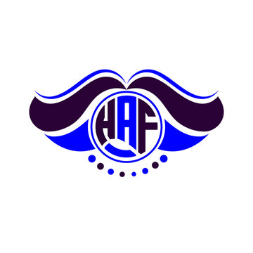 HAF letter logo creative design. HAF unique design