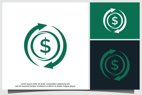 money circulation logo design vector template