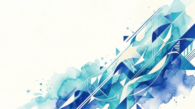 Fluid 2D vector watercolor bleed abstract background
