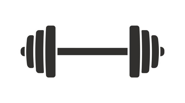 Dumbbell Weight Lifting Equipment Icon Silhouette