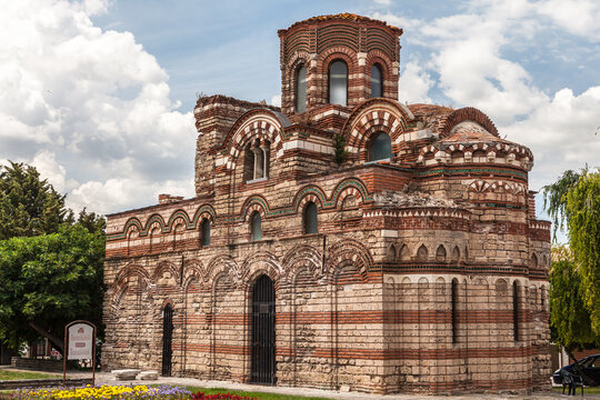 Church of Christ Pantocrator medieval Byzantine landmark in the historic old town of Nesebyr, Bulgaria
