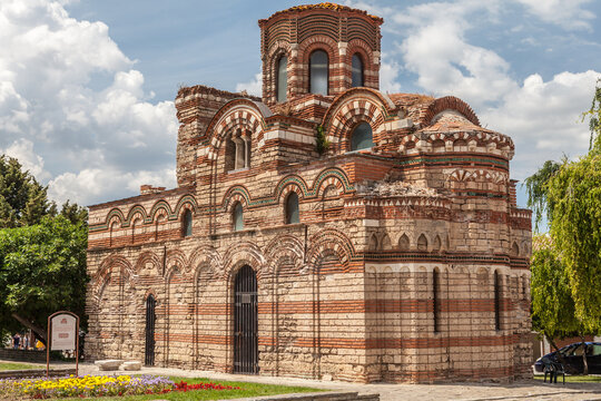 Church of Christ Pantocrator medieval Byzantine landmark in the historic old town of Nesebyr, Bulgaria