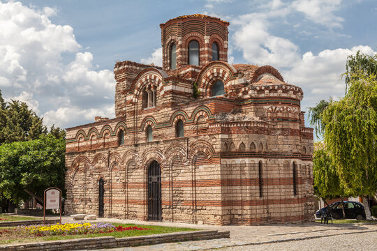 Church of Christ Pantocrator medieval Byzantine landmark in the historic old town of Nesebyr, Bulgaria