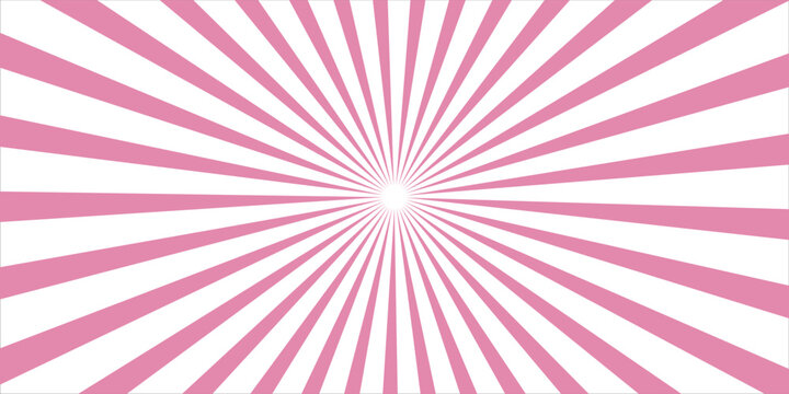 Cadillac Pink color and white color Sunburst for the background. flag of japanese. The rising sun.